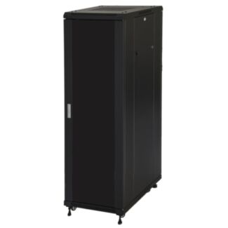 Link LK1942U68N rack cabinet 19" 42U (H)2055, (W)600, (D)800 glass door, black