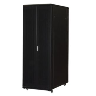 Link LK1942U812N armadio rack 42U 800x1200 porta doppia traforata con 2 ripiani nero