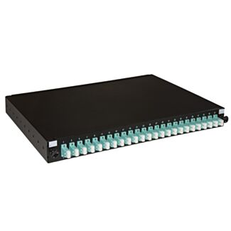 Link LK24FOLC3 fibre optic panel 19" with 24 adapters LC duplex OM3 depth 250 mm, black