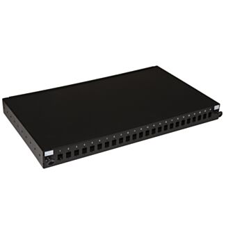 Link LK24FON fibre optic panel 19" with 24 ports SC simplex or LC duplex depth 250 mm black with accessories