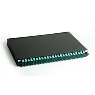 Link LK24FOSC3D fibre optic panel 19" with 24 adapters SC duplex OM3 depth 250 mm, black