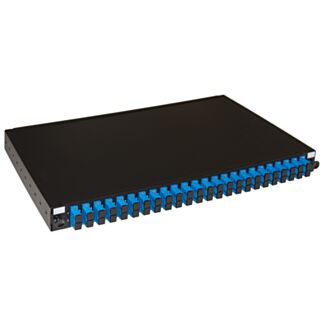 Link LK24FOSCDS fibre optic panel 19" with 24 adapters SC duplex single-mode depth 250 mm, black
