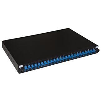 Link LK24FOSCSS fibre optic panel 19" with 24 adapters SC simplex single-mode depth 250 mm, black