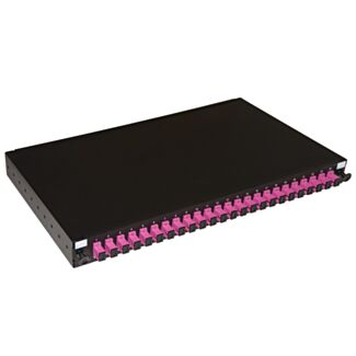 Link LK24SC4 pannello fibra ottica 19" con 24 adattatori SC simplex OM4 profondita' 250 mm colore nero