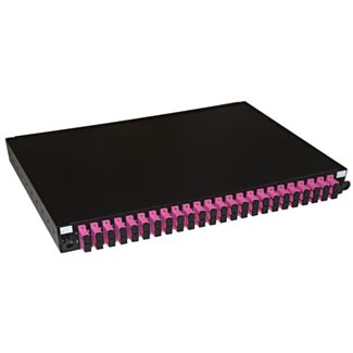 Link LK24SC4D pannello fibra ottica 19" con 24 adattatori SC duplex OM4 profondita' 250 mm colore nero