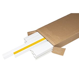 Link LK2562512 pack of 12 ducts cable duct adhesive in PVC 1 m mm 25x25 1 m with cover sliding white (12 m in total)