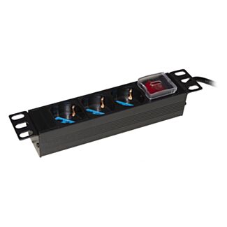 Link LK3PDU multipresa 3 prese ITA/schuko per armadi 10" con cavo spina italiana e interruttore