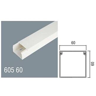 Link LK60560 cable duct in PVC mm 60x60 2 m with cover sliding white