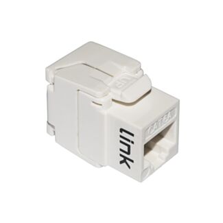 Link LK6AUTW outlet network keystone jacks RJ45 category 6A UTP toolless 180° gold-plated contacts 50 micron, white