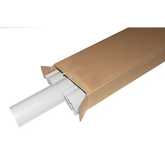 Link LK750207 pack of 7 ducts rounded cable duct floor floor-standing PVC 1 m dimensions mm 75x20 with cover sliding (7 m in total)