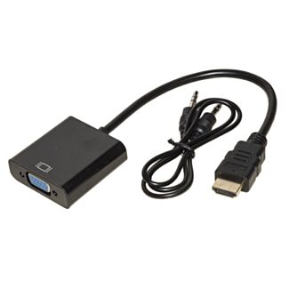 Link LKADAT10 adattatore HDMI tipo a maschio a VGA femmina con presa audio stereo 3,5 mm