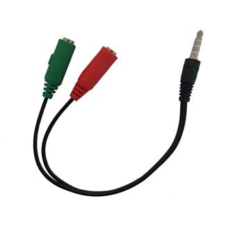 Link LKADAT147 splitter audio for headphones and microphone with double connector audio 3.5 mm on single connector audio 3.5 mm smartphone - 1 male