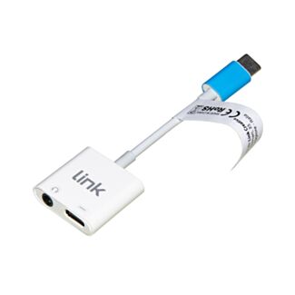 Link LKADAT153 adapter splitter USB-C male for charging smartphone and audio with microphone for calls and music cm 15