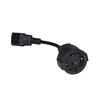 Link LKADSK cable adapter of power outlet Schuko German female - IEC C14 male cm 15