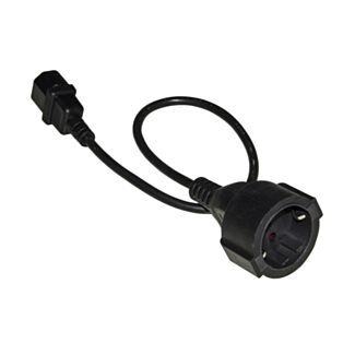 Link LKADSK05 cable adapter of power outlet Schuko German female - IEC C14 male cm 50