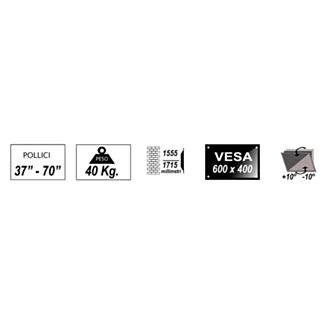 Link LKBR22 supporto a pavimento con ruote e ripiano per TV 37-70"