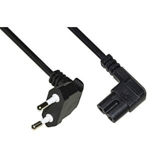 Link LKC718C power cable with Italian two-pin plug 90° - outlet 8 form 90° female C7 1.8 m