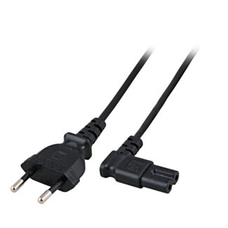 Link LKC730A power cable with Italian two-pin plug - outlet 8 form 90° female C7 3 m