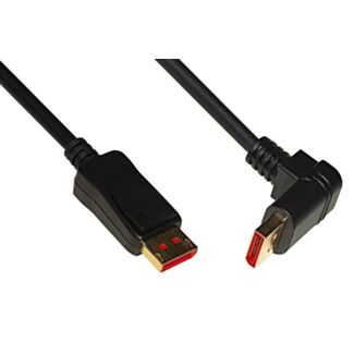 Link LKCDP1890 cable of connection DisplayPort 1.4 8K 1.8 m angled connector 90°