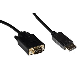 Link LKCDV010 DisplayPort cable 1.2 male - VGA 15 pin male gold-plated contacts 1 m
