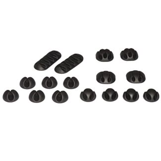 Link LKCM94916 kit 16 pieces adhesive mounts for cable management, black