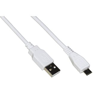 Link LKCMB1 cable micro USB 2.0 white 1 m in copper for charging fast and changeover data