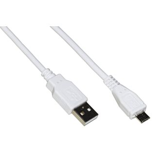 Link LKCMB2 cable micro USB 2.0 white 1.8 m in copper for charging fast and changeover data