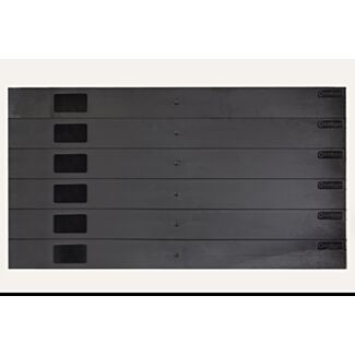 Link LKCOP6UN cover 19" for rack cabinets 6U black with parts 1U removable mounting with clips