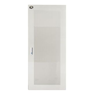 Link LKDOOR27UF perforated metal door with lock for cabinet Link 27U 600 mm grey