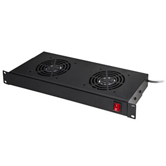 Link LKFAN2R ripiano per armadi rack19" con 2 ventole nero 2 agganci 483x170x44 mm