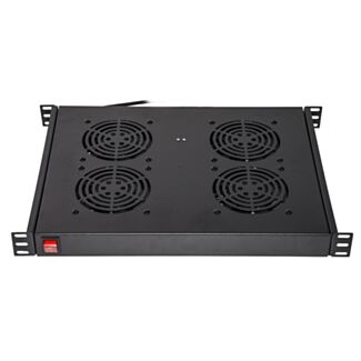 Link LKFAN4R ripiano per armadi rack 19" con 4 ventole nero 4 agganci 483x330x44 mm con termostato