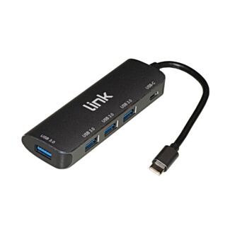 Link LKHUB302 HUB USB-C with 4 ports USB and door USB-C female PD for charging devices