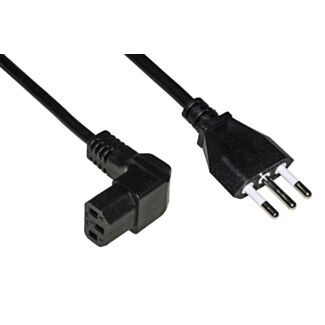 Link LKIT18N power cable Italian three-pin plug 10A - outlet 90° IEC 1.8 m