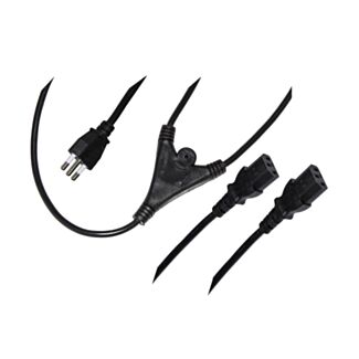 Link LKITX2 power cable Italian plug 3 pin male double outlet VDE-IEC female (splitter) 1.7 m