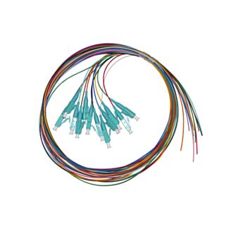 Link LKLC12PT3 set 12 cables pigtails fibre optic coloured connectors LC OM3 simplex 2 m