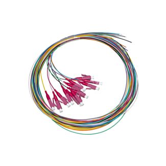 Link LKLC12PT4 set 12 cables pigtails fibre optic coloured connectors LC OM4 simplex 2 m