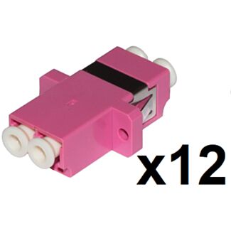 Link LKLCD412 pack of 12 fibre optic adapters LC/LC multimode duplex OM4