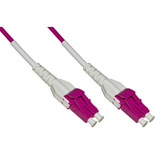 Link LKLCLC4505U fibre optic patch cable LC-LC, multimode, duplex, OM4, 50/125, uniboot, 5 m