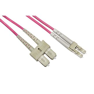 Link LKLCSC4510B fibre optic patch cable LC-SC, multimode, duplex, OM4, 50/125, bend insensitive, LSZH, 10 m