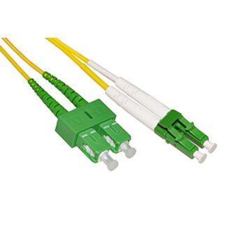 Link LKLCSCAPC1 fibre optic patch cable LC/APC-SC/APC, single-mode, duplex, 1 m