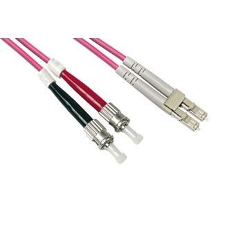 Link LKLCST4501 fibre optic patch cable LC-ST, multimode, duplex, OM4, 50/125, 1 m