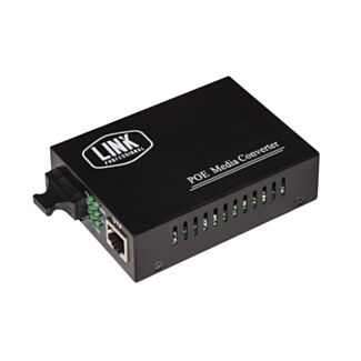 Link LKMCPOE media converter fibre optic SC duplex single-mode - RJ45 10/100 single-mode 1310 nm POE 802.3at 30 W 10/100