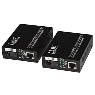 Link LKMCWD pair media converter 10/100base-T 100base-FX single-mode WDM single fibre bidirectional 1310/1550 nm