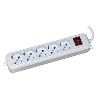 Link LKMP053 power strip 5 universal outlets ITA/Schuko 10/16A - plug 16A with switch cable 3 m