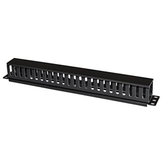 Link LKORG1UL pannello passacavi 1 unità a gabbia per rack 19" con coperchio scorrevole 25 slot colore nero