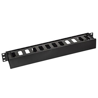 Link LKORG1UNR listello guidacavi per armadi 19" 1 unità colore nero con copertura scorrevole