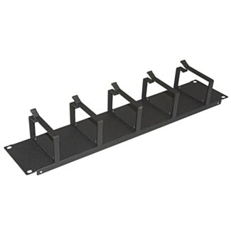 Link LKORG2UN listello guidacavi per armadi 19" 2 unità 5 anelli colore nero in metallo
