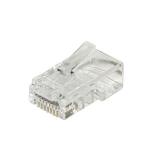 Link LKPL85F pack of 100 connectors 8 pin CAT 5E UTP unshielded for cable flexible RJ45 with holes for ease insertion cables