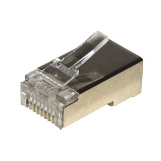Link LKPL85P pack of 100 connectors 8 pin CAT 5E shielded RJ45 for cable solid