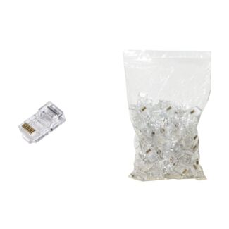 Link LKPL85U pack of 100 connectors 8 pin CAT 5E UTP unshielded RJ45 for cable flexible